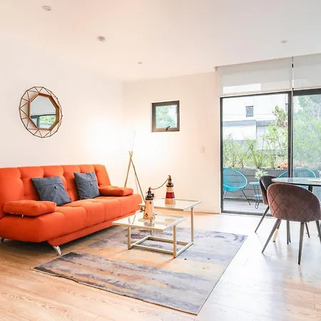 Insurgentes Area Apt Balcony, Outdoor Lounge